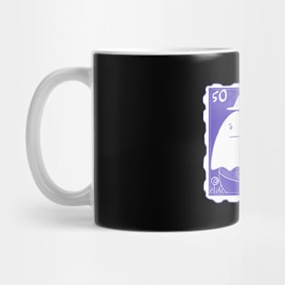 Cute Purple Ghost Couple Stamp Halloween Mug